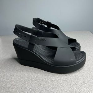CROCS BROOKLYN HIGH BLACK WOMEN WEDGE
